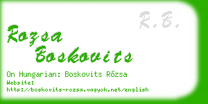 rozsa boskovits business card